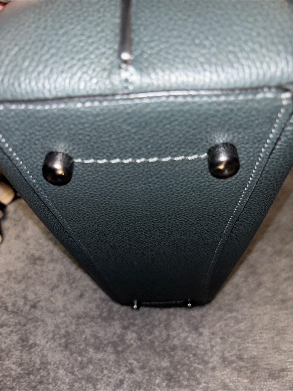 Coach Pebbled Leather Tote in Forest Green - Picture 6 of 10